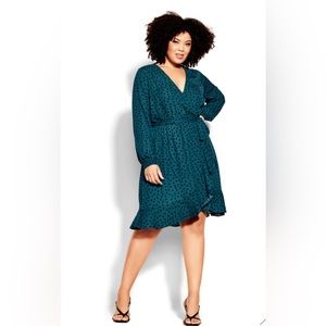 City chic amber teal dress new in package 18 W